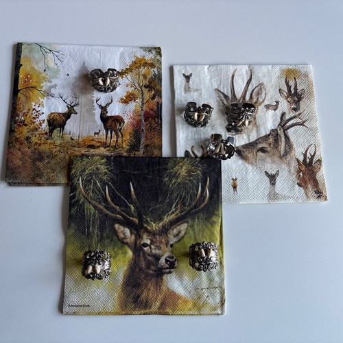 Jagdbesteck,6Servietteringe/6S