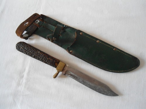 Altes leegebruch jagdmesser - ,