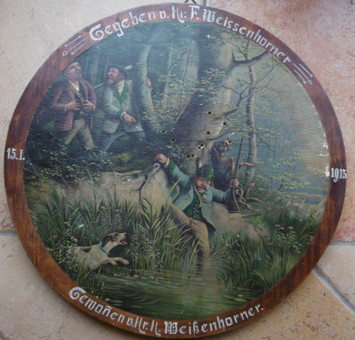 Große alte schützenscheibe - alte,