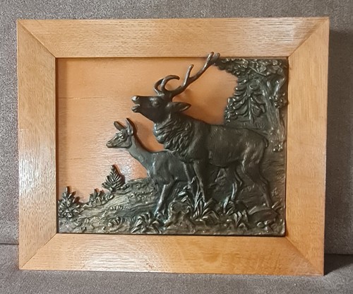 Altes jagd relief bild - jagd, hirsch
